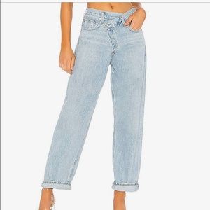 Agolde criss cross upsized jeans in blue